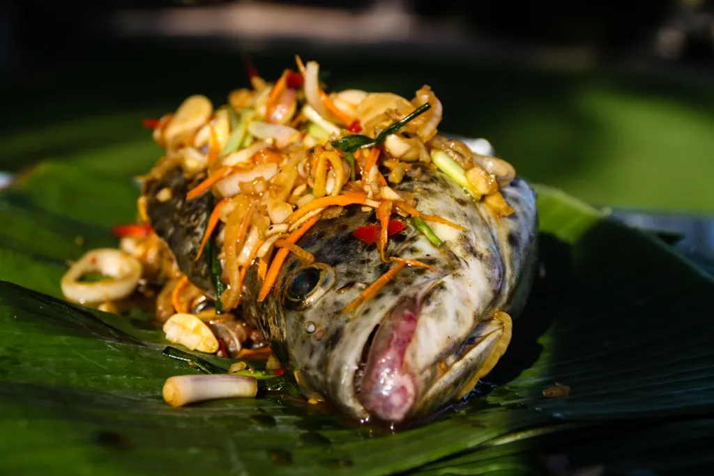 Achiote Grilled Fish in Banana Leaves